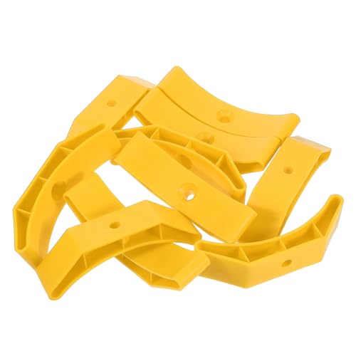 10pcs Dumbbell Rack and Kettlebell Storage Stand Hollow Weight Organizer for Home Gym, Compact Sports Equipment Holder with Shock Absorbing Yellow Design