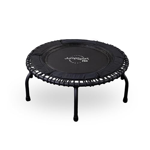 JumpSport 39" PRO Fitness Trampoline, 370 PRO, Exercise Rebounder, 36 Adjustable Bungees, 300 lb Wt. Rating