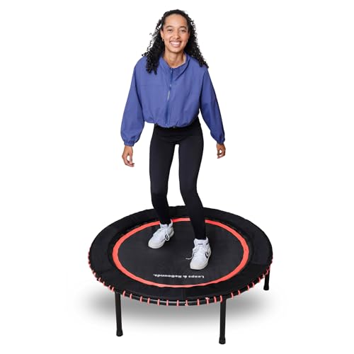 Leaps and Rebounds Fitness Trampoline, 40-inch or 48-inch |Adults and Kids Rebounder for Indoor and Outdoor, Up to 270 lbs Low Impact Cardio and Easy Home Workout
