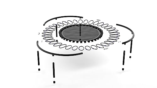 bellicon Mini Trampoline | Bungee Suspension up to 440 lbs | Indoor Fitness Rebounder for Adults | Screw-in Legs