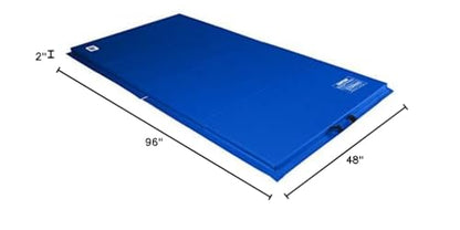 We Sell Mats 4 x 8 ft Folding Exercise Mat, 2 Inch Thick Personal Fitness & Home Gym Mat for Yoga, Pilates, Stretching & Workouts - color: Blue