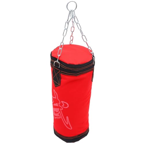Boxing Punching Bag Heavy Duty Empty Sandbag Thickened Red Hanging Fitness Sandbag for Karate and Kickboxing Training