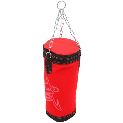 Boxing Punching Bag Heavy Duty Empty Sandbag Thickened Red Hanging Fitness Sandbag for Karate and Kickboxing Training