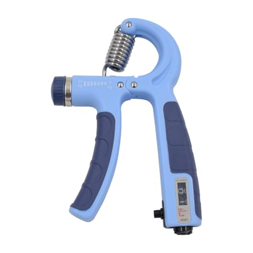 2 Pack Hand Grip Strength Trainer for Muscle Building with Counter, Adjustable Resistance 10-130 lbs, Wrist Forearm Strengthener Finger Strengthener - color: Light blue