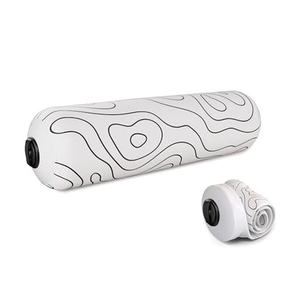Inflatable Travel Foam Roller for Muscle Recovery and Mobility (Topo Gray, 15")