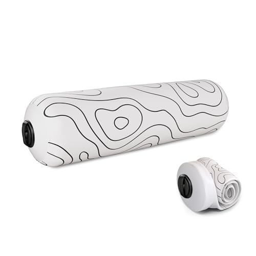Inflatable Travel Foam Roller for Muscle Recovery and Mobility (Topo Gray, 15")