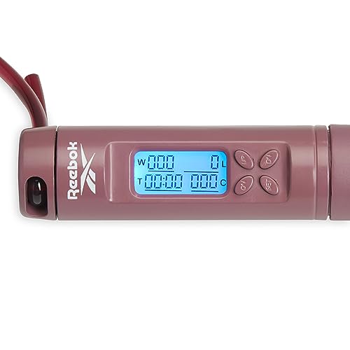 Reebok 2-1 Digital Fitness Smart Jump Rope, Skipping Rope, Workout Rope for Gym or At Home Workouts