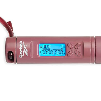 Reebok 2-1 Digital Fitness Smart Jump Rope, Skipping Rope, Workout Rope for Gym or At Home Workouts
