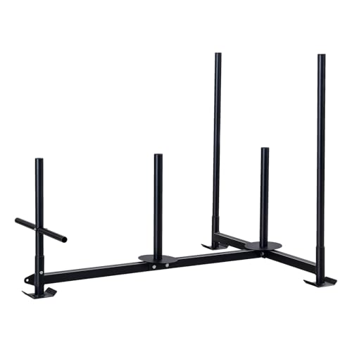 Prowler Weight Sled for Training - Workout Sled with Replaceable Feet, High & Low Handles, Metal Skis for Extra Resistance - Easy Storage Sled Pull and Push,300LB