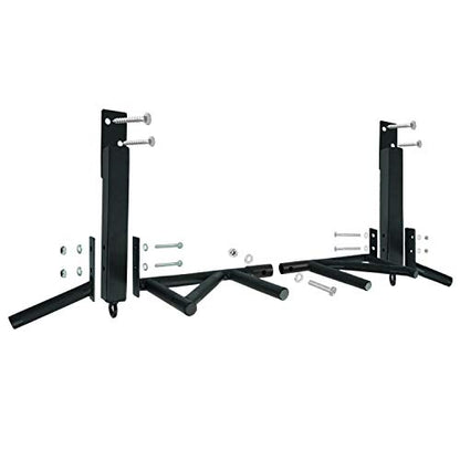 Yes4All Heavy Duty Wall Mounted Pull Up Bar – Multi-Grip Ceiling/Joist Mount Chin-Up Bar for Home Gym Strength Training, 300 lb Capacity, 5 Grip, Steel, Joist Mount, Black - color: Black