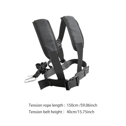 Qianly Tire Pulling Harness Weight Sled Pull Harness Belt Shoulder Strap Sled Harness Running Training Equipment for Workout Agility