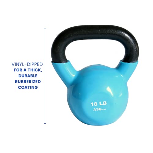 Ader Vinyl Kettlebell (18 Lbs Teal)