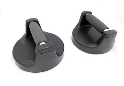 Pushup Rotating Power Bar Grips - Non Slip Swiveling Grip Handle Push up Stands For Fitness Workout Home Gym - Eliminates Strain - 2 pack