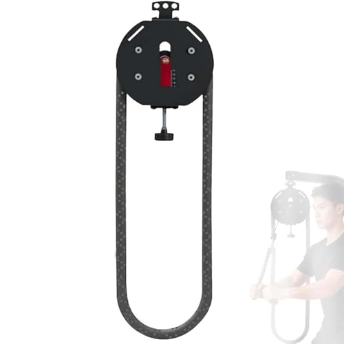 Endless Rope Trainer For Home Gym, Portable Cable Pulley System With 4 M / 14 Ft Closed-Loop Nylon Rope, Adjustable Resistance: 3–30 Kg For Full Body Workout Cardio Hiit Strength - color: Black+Red