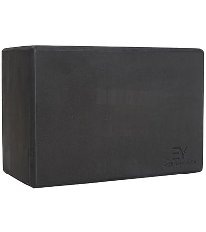 Everyday Yoga Premium Foam Block - Non-Slip High-Density Yoga Block for Balance, Stability & Stretching, EVA Foam Support, Multi Colors (Single Block)