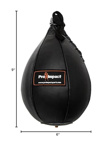 PU Leather Speed Bag – Pear Shaped Hanging Ball for Boxing, MMA & Muay Thai – Training Equipment for Doorway Hanging Ceiling – Boxer Accuracy Workout, Drills & Exercise – Punching Trainer - size: XS - 5"x7"