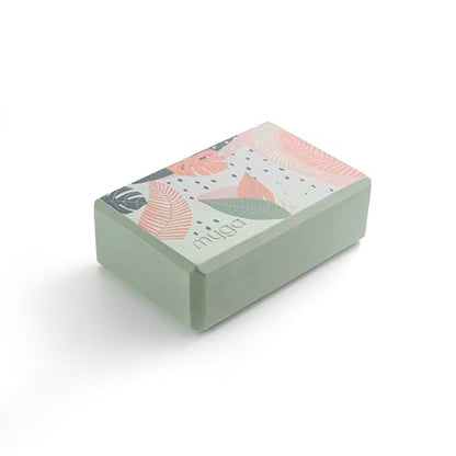 MYGA Yoga Block,Lightweight EVA Foam Yoga Brick,High Density Non-Slip Block for Yoga Poses, Pilates, Balance and Flexibility - color: Palm