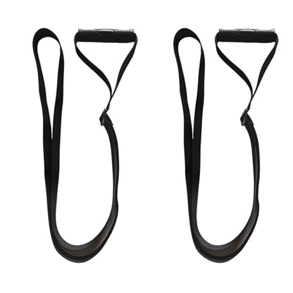 2 Pcs(Black) Kayak Stand Up Assist Strap,Adjustable Pull Up Rope Kayak Boat Standing Aid Dragging Accessories,Canoe Drag Strap with Handle