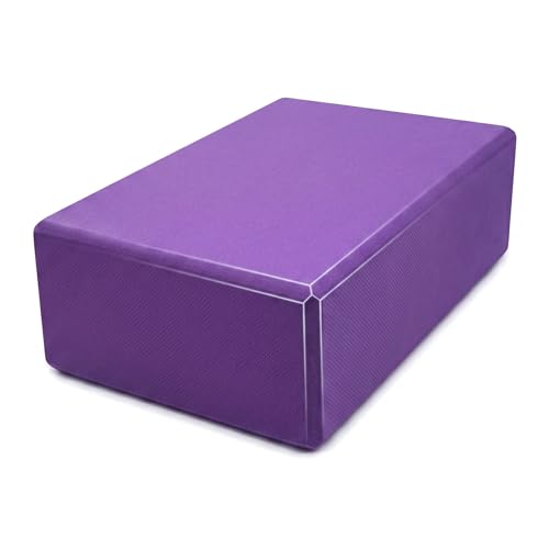 Toyvian Yoga Block High Density Eva Non-Slip Pilates Brick for Stretching Balance and Flexibility Lightweight Exercise Aid for Yoga and Pilates 8.97 X 5.98 X 2.99 in Purple