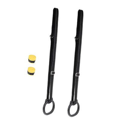 Mikikit Fitness Gym Rings Set for Children Indoor Exercise Pull-Up Rings Adjustable Straps Stretching and Training Equipment for Home Use