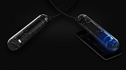 Tangram Smart Rope PURE (App-Connected Smart Jump Rope for Fitness and Workouts, Jump Counter, Adjustable Length, Bluetooth Enabled, Track Calories and Jumps, Dual Ball Bearing Rotation)