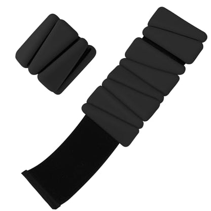 Wrist Weights Set of 2(2Lbs Each), Adjustable Silicone Workout Weights for Women and Men, Wearable Ankle/Wrist Weights Suitable for Yoga, Dance, Pilates, Pool Exercises and Jogging
