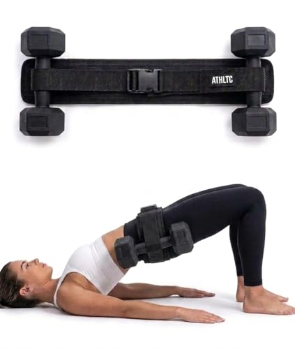 Hip Thrust Belt for Dumbbells - Adjustable Slip-Resistant Neoprene Booty Belt - Glute Belt for Hip Thrusts and Glute Bridges - Supports Kettlebells and Plates