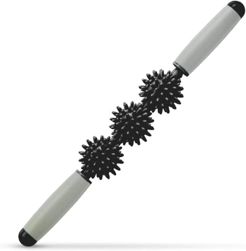 Cellulite Massager, Fascia Blaster for Cellulite, Muscle Roller Stick Lymphatic Drainage Massager for Relif Body Sorness, Trigger Points, Sports Legs, Back Recovery, Black - color: Pure Black