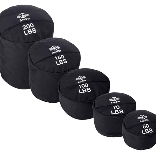 Acefit Training Sandbag for Working Out| Heavy Duty Workout Sandbags| Weights Sand Bags for Training, Exercise| Military Conditioning, Fitness, Cross-Training & Strength Training - size: 200 LB