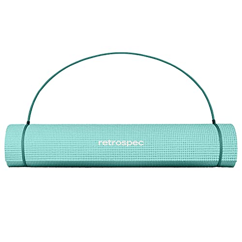 Retrospec Pismo Yoga Mat w/Nylon Strap for Men & Women - Non Slip Exercise Mat for Yoga, Pilates, Stretching, Floor & Fitness Workouts, .5mm Thick, Easy to Clean