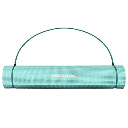 Retrospec Pismo Yoga Mat w/Nylon Strap for Men & Women - Non Slip Exercise Mat for Yoga, Pilates, Stretching, Floor & Fitness Workouts, .5mm Thick, Easy to Clean