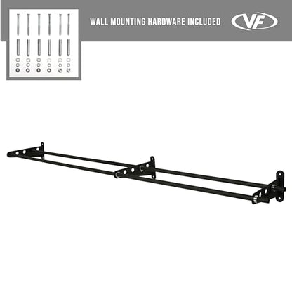 Valor Fitness Wall-Mounted Adjustable Ball Storage Rack – Holds Slam Balls, Medicine Balls, Stability Balls, Basketballs – Compact Sports Equipment Organizer for Home Gyms and Commercial Use
