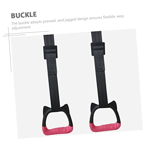 Sosoport Children's Gymnastic Rings with Adjustable Shoulder Straps Professional Indoor Fitness Equipment Set for Kids for Pull-ups and Training Workouts
