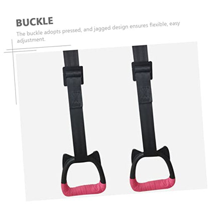 Sosoport Children's Gymnastic Rings with Adjustable Shoulder Straps Professional Indoor Fitness Equipment Set for Kids for Pull-ups and Training Workouts