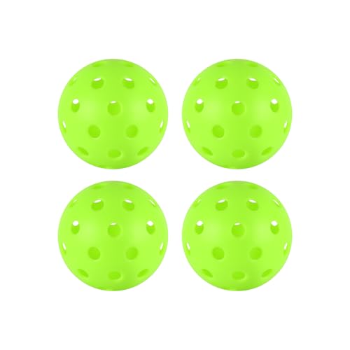 4/6/12/20/50/100 pcs Pickleball Balls,40 Hole Outdoor Pickleball Balls,8mm Precision Drilled-Spaced Pickle Ball Set-Profession Plastic Ball for Pickleballs Paddles and Indoor Floor Sport Court - color: 4Pcs-Green