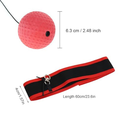 Boxing Reflex Ball, Boxing Training Ball with Adjustable Headbands Speed Trainer Workout Equipment for Reaction Punching Speed - size: E305-H01