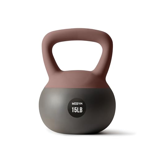 WeGym Soft Kettlebells and Kettlebell Sets for Home Strength Training - color: Pink, style: 15LB