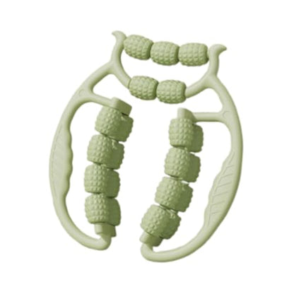 Leg Massage Roller Muscle Massage Roller Clamp 360 Degree Rotation 21 Wheels Roller Handheld Leg Massager Lightweight Portable PP Construction, Green - color: Green