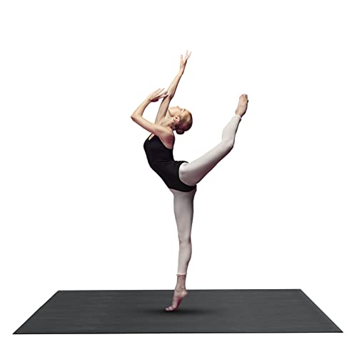 Marley Dance Floor – Portable 6 x 3 ft Non-Slip Vinyl Mat for Ballet, Lyrical & Tap – 2mm Thick, Lightweight, Rollable – Ideal for Practice at Home, Studio, or Outdoors - color: black