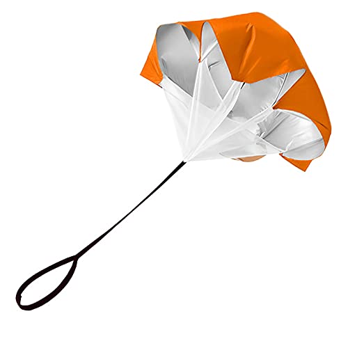 Resistance Parachute Running Umbrella, Speed Resistance Training Parachute Equipment, Resistance Training Tool, with Adjustable Belt/Carry Bag(Color:Orange) - color: Orange