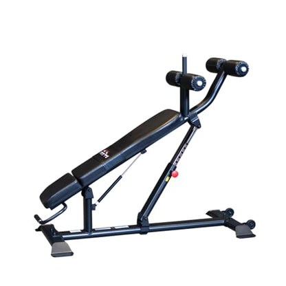 Pro ClubLine (SAB500B) Ab Bench by Body-Solid - Adjustable Sit Up/Weight Bench for Full Abdominal, Decline, Incline, and Flat Exercise, Black Finish