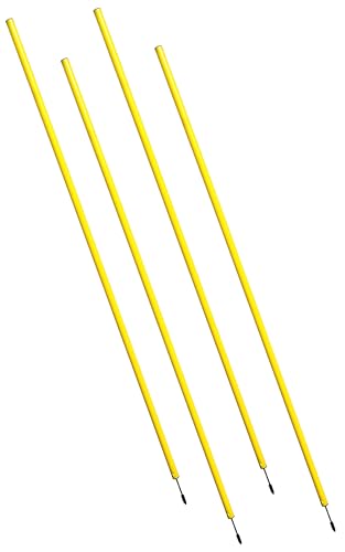 BlueDot Trading Soccer Agility Poles | Telescopic, Fixed & Collapsible Options (4, 6, 8 Piece Sets) Speed Training Poles for Agility Drills, Outdoor Games, Football & Sport Training Equipment - size: 4, style: Fixed