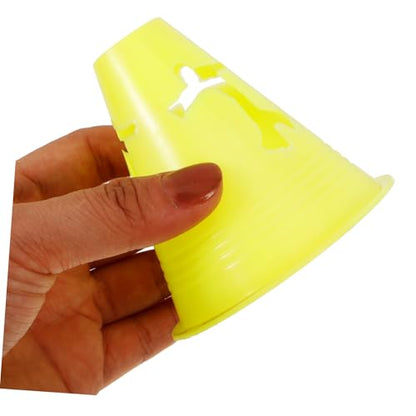 12pcs Small Roller Skate Practice Cones for Skating Training High Fluorescent Durable Agility Markers with Flat Bottom and Stable for Outdoor Sports Drills