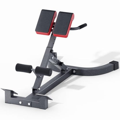 Roman Chair, Adjustable Hyper Back Extension Machine - 500LBS Multi-Function Back Extension Bench Machine for Glute, Hamstring and Lower Back Workout Equipment for Home Gym Fitness - color: Black