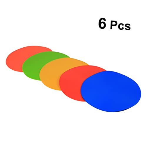 6Pcs Soccer Spot Markers Football Training Discs for Agility Drills Durable TPE Material with Storage Bag for Gym Class and Outdoor Sports