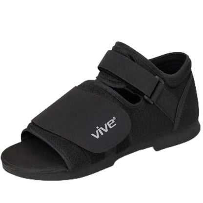 Vive Rounded Post Op Shoe for Injured Foot - Orthopedic Recovery Shoes for Women, Men - Lightweight, Adjustable Medical Walking Shoe for Post Surgery, Stress Fracture, Bunions, Sprains - Left or Right (X-Small)
