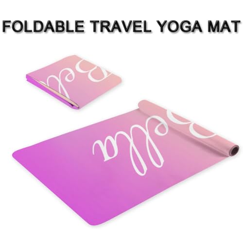 Custom Name Yoga Mat,Personalized Travel Yoga Exercise Mat,Non Slip,Perfect for Kids & Adults,Gradient Color D Series - color: Style 23