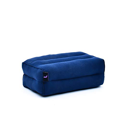Leewadee Yoga Block – Floor Cushion for Yoga Practice, Meditation Seat Cushion for Workouts Filled with Kapok - color: Cl44 - blue