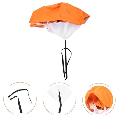 Abaodam Resistance Running Parachute Speed Training Equipment with Adjustable Belt for Sprint Strength and Agility Development, Orange Silver-Coated Canopy, Professional Running Gear