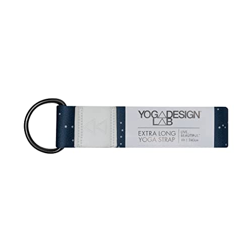 yogadesignlab | The Yoga Strap | Luxurious, Extra Long, Super Soft, Eco Printed | Studio Quality, Adjustable | Safely Stretch Further and Hold Longer | 8 ft Long - color: Celestial, size: 240cm